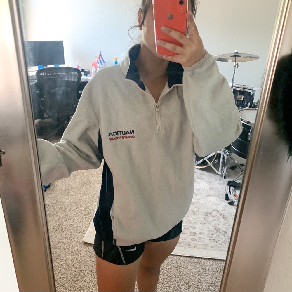 Nautica Quarter-Zip Oversized Sweater